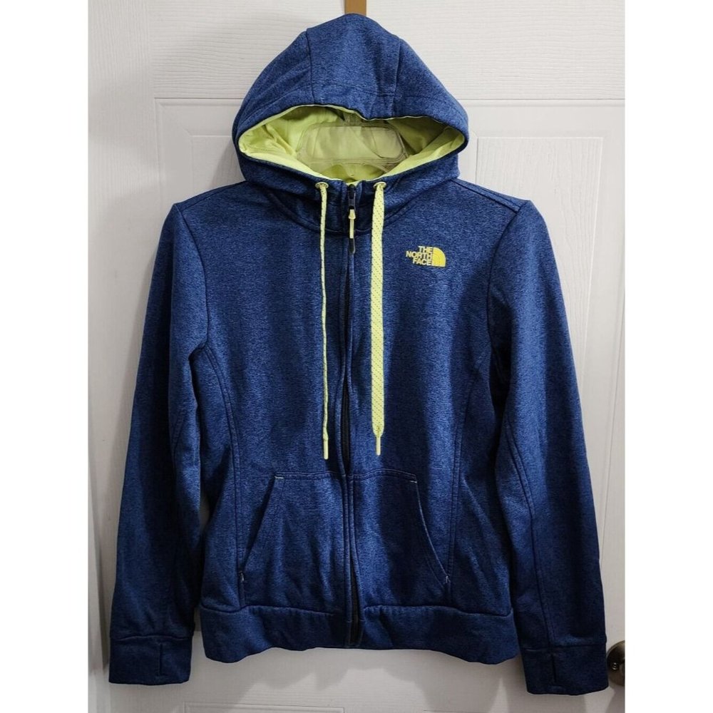 The North Face Women's Long Sleeve Full Zip‎ Up Hoodie Jacket Blue Size Small